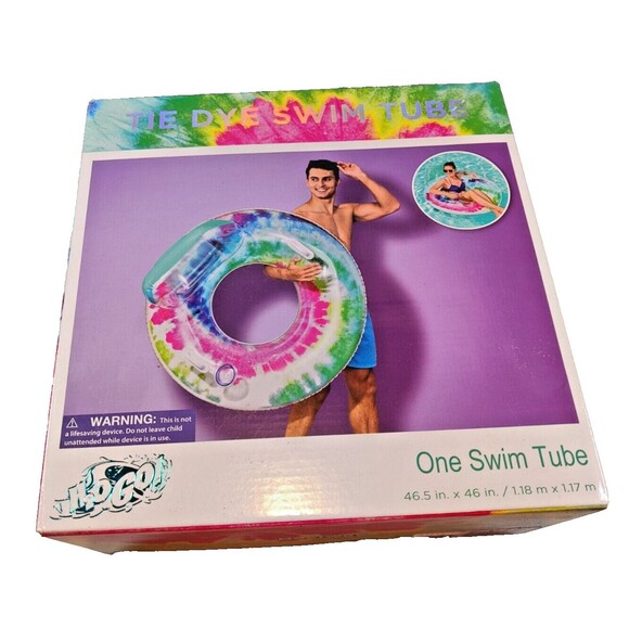 Bestway Tie Dye Swim Tube 46” X 46” New - Picture 1 of 4
